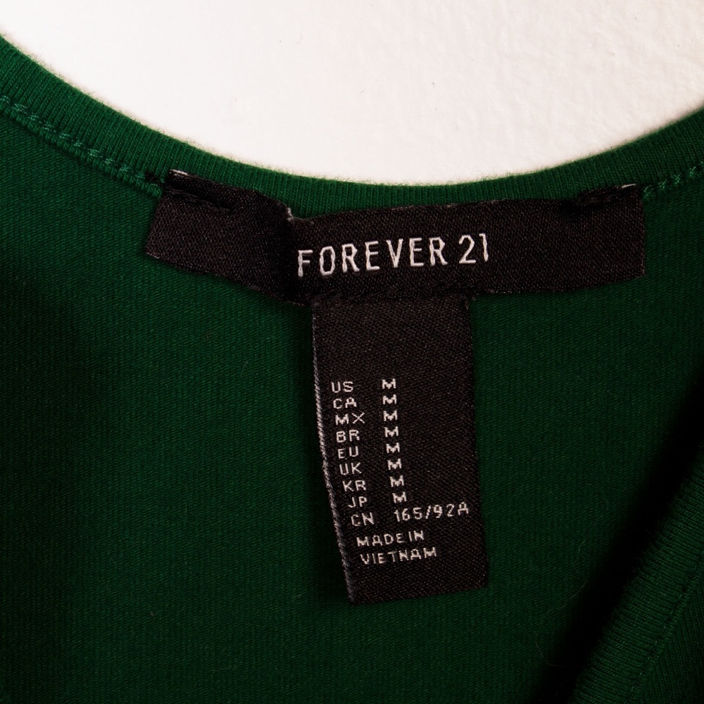 Forever 21 Green Spaghetti Strap bodysuit 💚 - Picture 3 of 3